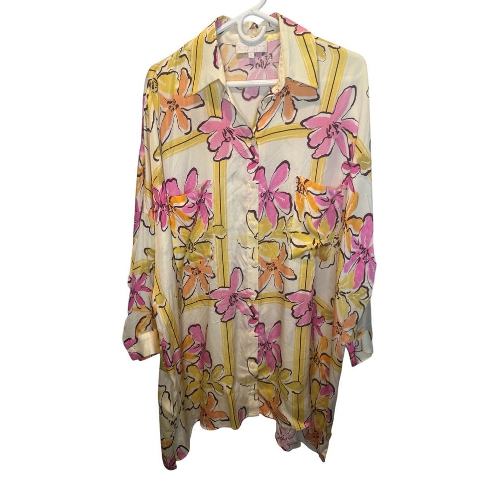 Anthropologie Corey Lynn Calter Long Sleeve Floral Printed Mini Short Dress M